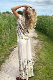 Zennia Blouse | Champagne Flower | Bluse fra Black Colour