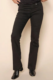 Alli Hybrid Flare Jeans | Black | Jeans fra Mos Mosh