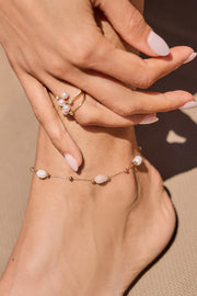 Polly Pearl Anklet | Gylden | Ankelkæde fra Birdsong