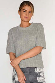 Shanne knit t-shirt 54405 | Steel | Strik fra Gustav