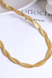 Twisted Double Snake Chain Necklace | Halskæde fra Birdsong