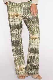 Marisa jersey pants 52000 | Olive w. Beige Print | Bukser fra Gustav
