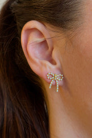 Arco Mini Crystal Studs | Sløjfe øreringe fra Pico