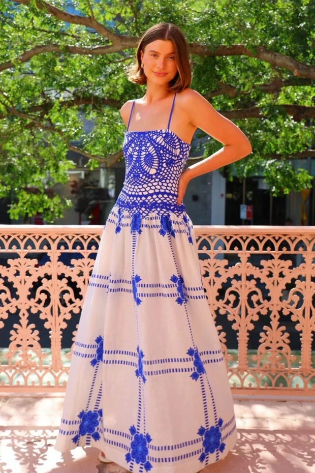 Firenze Cobolt Dress | Blue | Kjole fra Atelier C