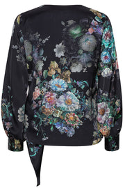 Ines Blouse | Daisy Noir wild flower | Skjorte fra Karmamia