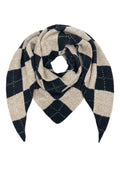 Chloe Check Scarf | Black/Taupe