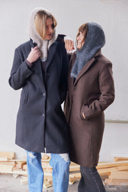 Theo Wollmantel | Braun | Mantel von French Laundry