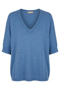 Inaya Knit 9587 | Jeans Blue Melange | Marta du Chateau