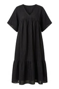 Pure Long Linen Dress | Black – nedsat