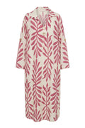 Wisteria Print Dress | Pink Leaves – nedsat