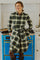 Erino Dress | Dark Grey Mel w Calliste Green | Kjole fra Freequent
