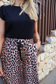 Alma Loose Skirt | Lux Leo Red Heart | Nederdel fra Liberté