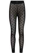 Mesh-Leggings | Schwarze Flockschleife | Leggings von Liberté