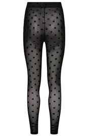 Mesh Legging | Black Flock Bow | Leggings fra Liberté