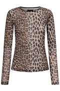 Mesh Ls Tshirt | Lux Leo Pink Heart | Bluse von Liberté