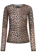 Mesh Ls Tshirt | Lux Leo Red Heart | Bluse von Liberté