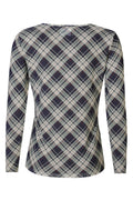 Mesh Ls Tshirt | Navy Army Check