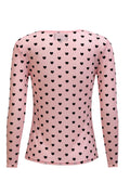 Mesh Ls Tshirt | Rose Black Flock Heart | Bluse fra Liberté