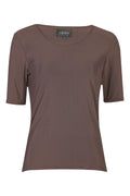 Mesh SS Tshirt | Dark Brown