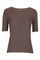 Mesh SS Tshirt Dot | Dark Brown