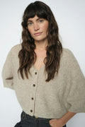Thora Lizet Knit Cardigan | Feather Gray | Strik fra Mos Mosh