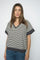 Holt V-SS Stripe Sweatshirt | India ink | Bluse fra Mos Mosh