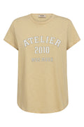 Camp O-SS Stripe Tee  | Rattan | T-Shirt fra Mos Mosh