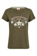 Zibba O-SS Tee  | Olive Night | T-Shirt fra Mos Mosh