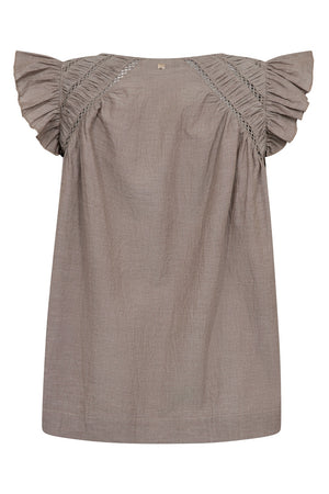 Woda Izha Blouse  | Chocolate Chip | Bluse fra Mos Mosh