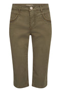 Naomi Treasure Pant Capri | Burnt Olive | Bukser fra Mos Mosh – nedsat