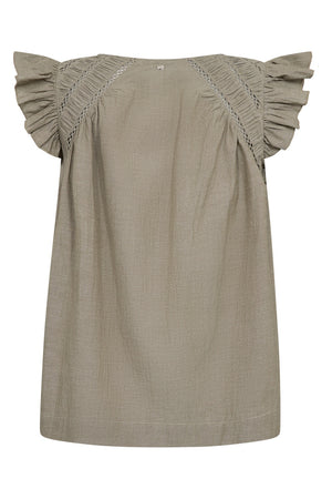 Woda Izha Blouse  | Burnt Olive | Bluse fra Mos Mosh
