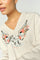 Cosette V-LS Spring Sweatshirt | Ecru | Bluse fra Mos Mosh