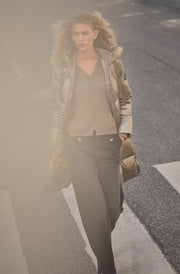 Nova Metallic Down Jacket | Brindle | Jakke fra Mos Mosh