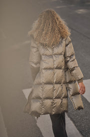 Nova Metallic Down Jacket | Brindle | Jakke fra Mos Mosh