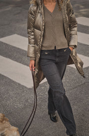 Nova Metallic Down Jacket | Brindle | Jakke fra Mos Mosh
