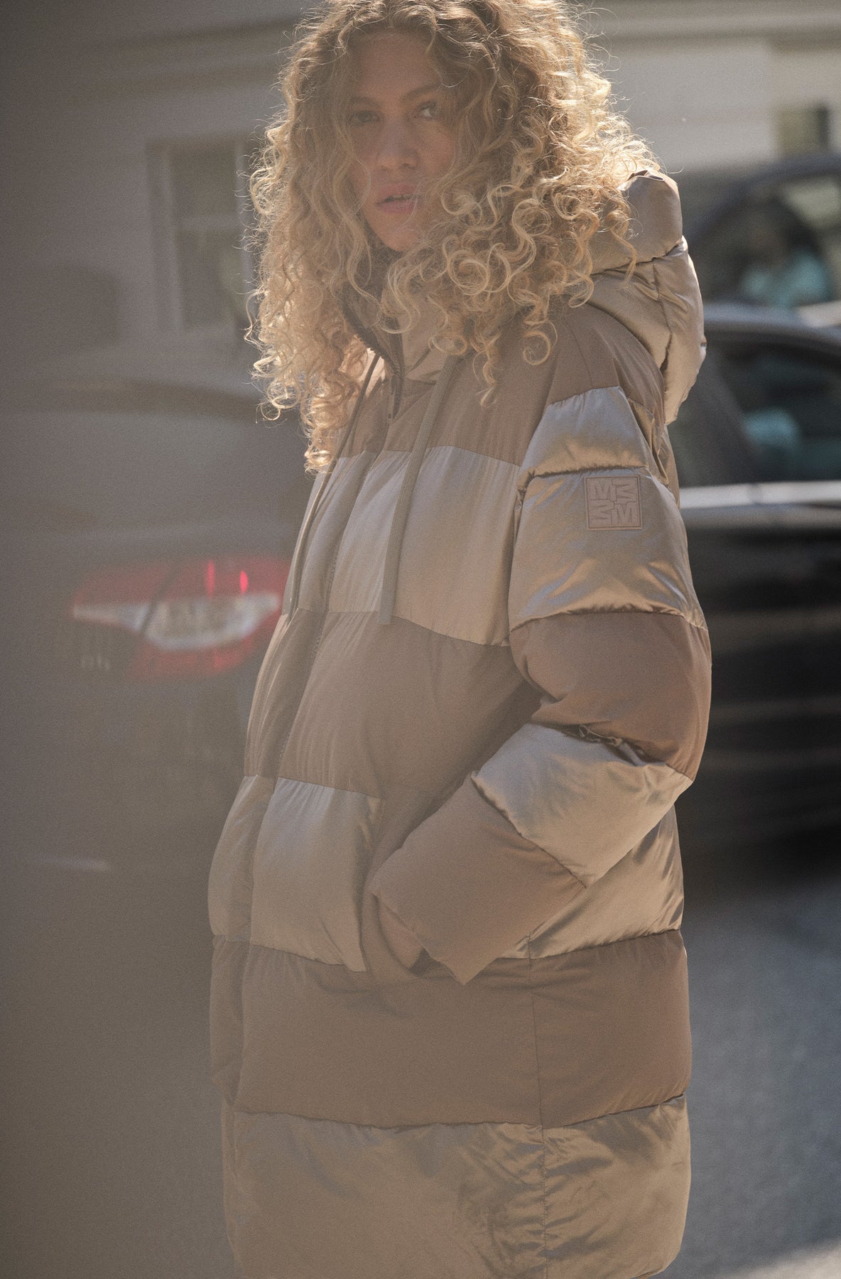 Mos Mosh Jakke | Chocolate Chip | MMAvon Block Jacket – Lisen.dk