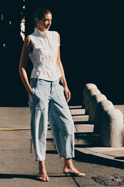 Mos Mosh Jeans | Light Blue | MMRosie Galleon Jeans – Lisen.dk