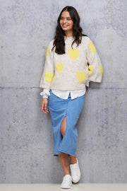 Priscilla 23885 | Calce/Lemon | Strik fra Marta du Chateau