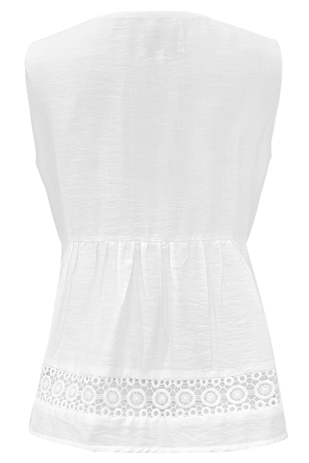 Merle Tie Top | White | Top fra Liberté