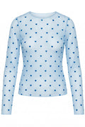 Sheer heart mesh | Sky blue