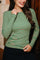 Natalia Ls Round Neck Blouse 9914 | Bottlegreen Sand Stripe | Liberté
