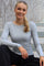 Natalia Ls Round Neck Blouse | Grey Mel. | Bluse fra Liberté