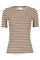 Natalia Ss Tshirt Dress | Black Creme Stripe