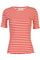 Natalia Ss Blouse | Lobster Red Creme Stripe