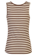 Natalia Tank Top | Brown Creme Stripe