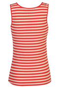 Natalia Tank Top | Lobster Red Creme Stripe