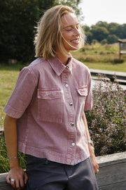 Tiki Solid Shirt | Ash Rose | Bluse von Neo Noir
