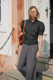 Frannie Dot Shirt | Schwarz | Bluse von Neo Noir