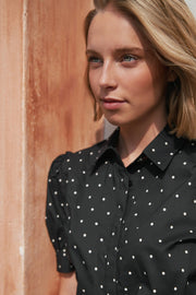 Frannie Dot Shirt | Schwarz | Bluse von Neo Noir