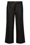 Como Leather Pant Cropped | Black | Bukser fra Mos Mosh